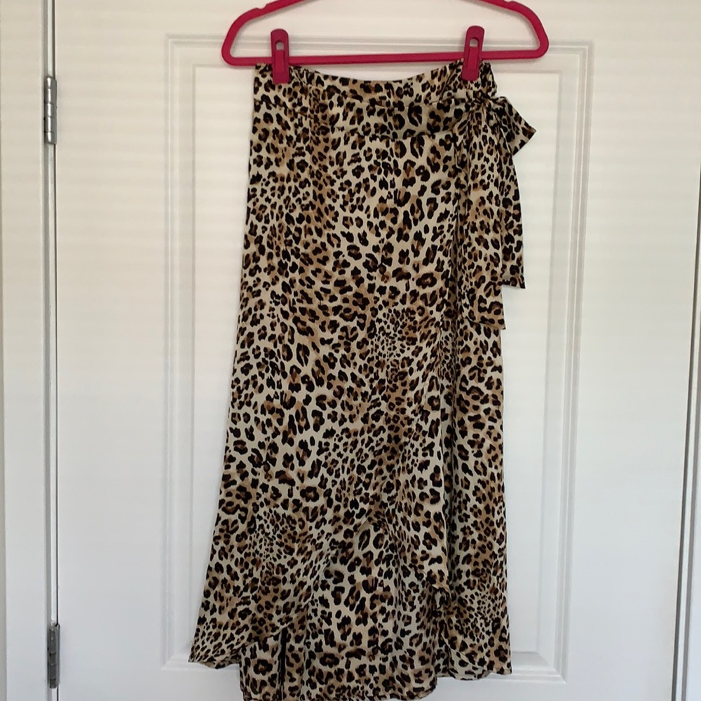 Leopard wrap skirt